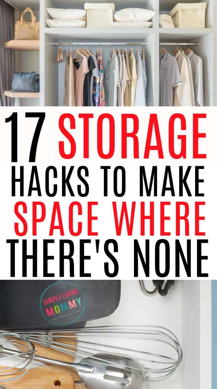 Small house storage hacks - storage ideas for small kitchens, small bedrooms, and small bathrooms - even with kids!