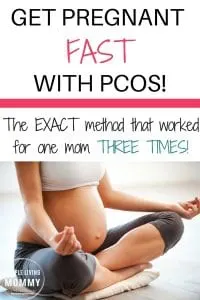 If you want to get pregnant fast with PCOS, try this! This mom has conceived three times with this method! Perfect for anyone looking to get pregnant naturally with PCOS!