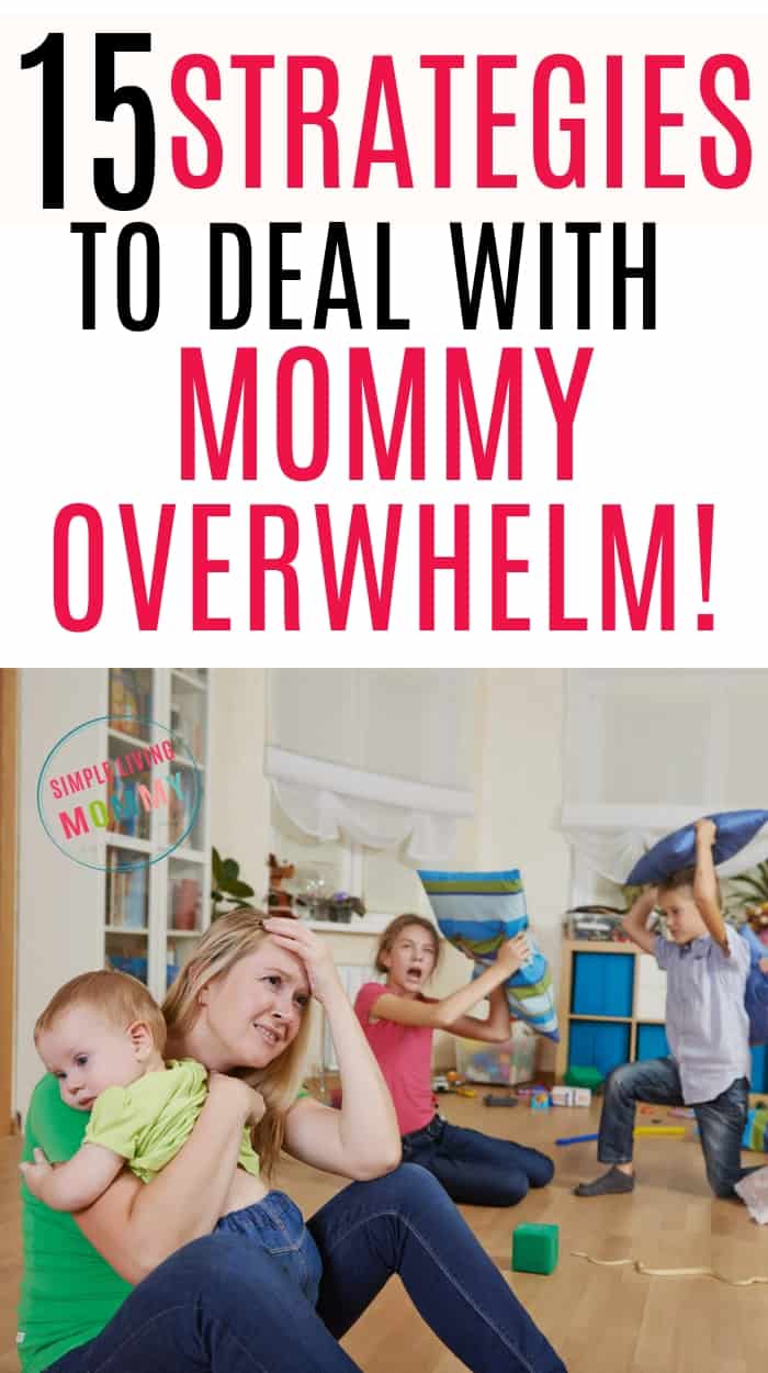 Mom feeling overwhelmed with baby and toddler