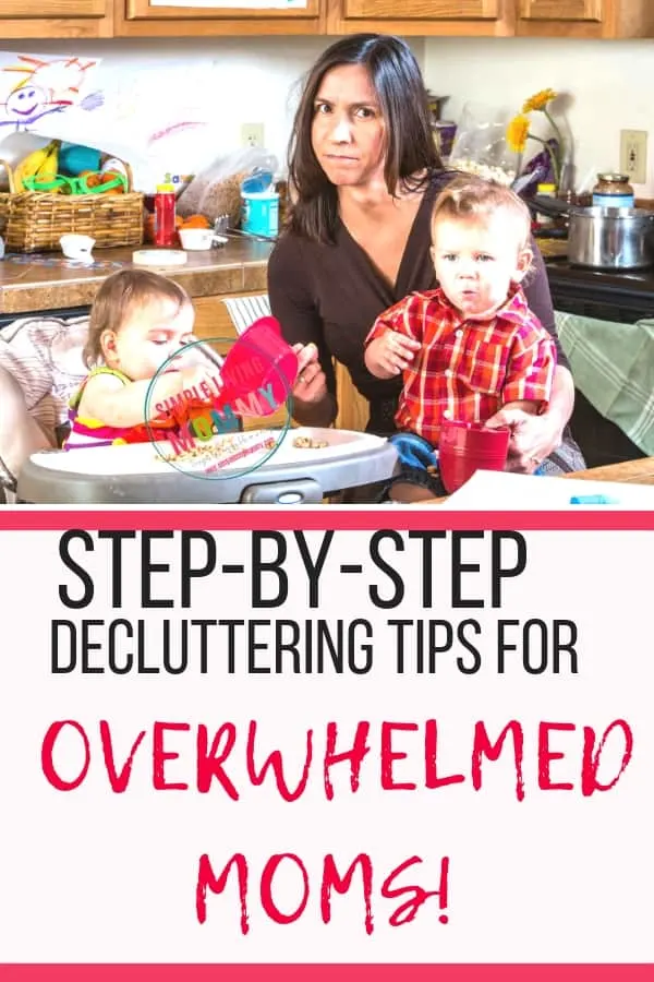 Decluttering tips for overwhelmed moms! Learn the secret to conquer your clutter at naptime and drastically decrease stress with these crazy simple tips!