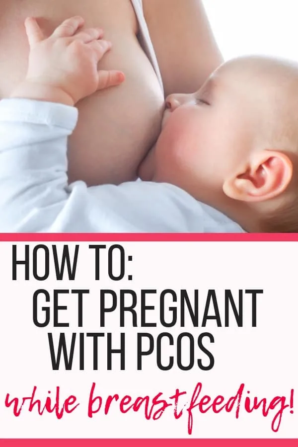 Getting Pregnant While Breastfeeding with PCOS - The supplements this mom takes that helped her conceive three times while breastfeeding with PCOS! This natural infertility solution can help women with PCOS, even while breastfeeding another baby! #pcos #infertility #getpregnantfast