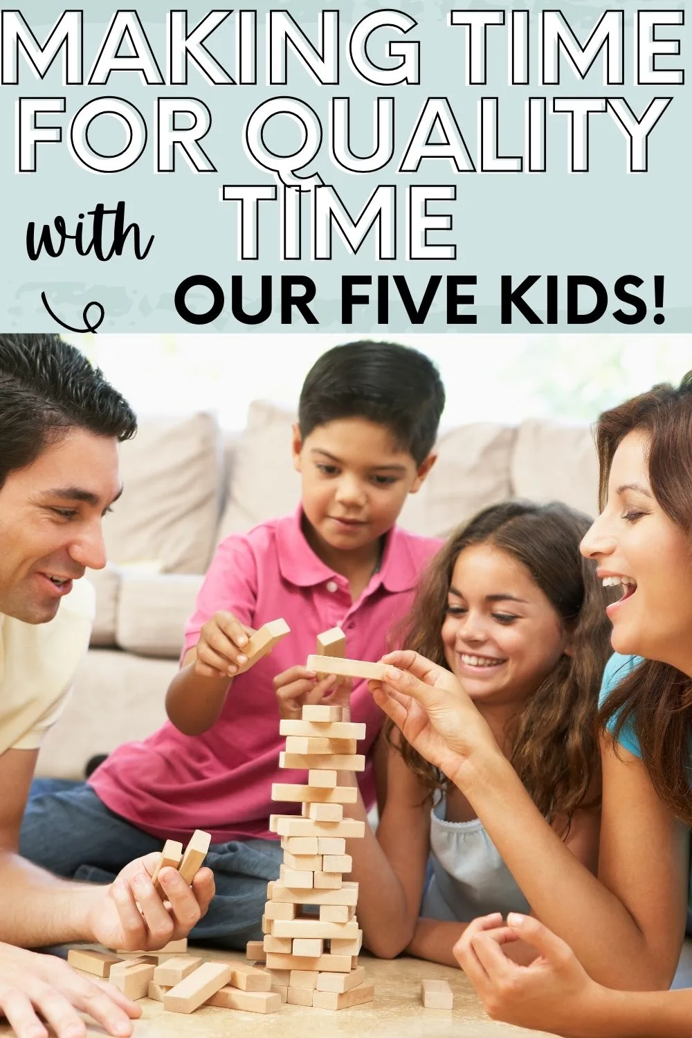 large family spending quality time playing a game