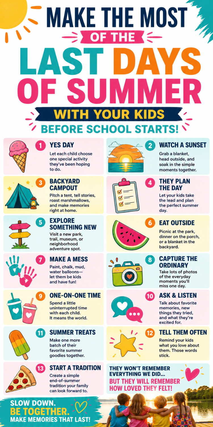 last days of summer checklist with kids